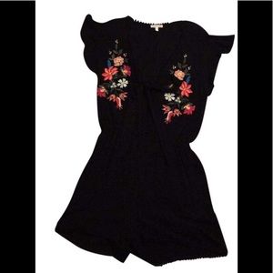 GB by Gianni Bini Black Embroidered Romper Nordstrom